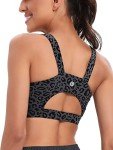 High Impact Leopard Print Sports Bra for Women