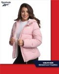 Reebok Women's Quilted Puffer Jacket - Mauve Pink