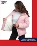 Reebok Women's Quilted Puffer Jacket - Mauve Pink