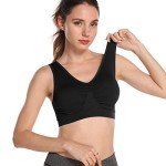 3 Pack Medium Support Wirefree Sports Bras for Women
