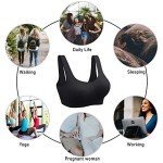 3 Pack Medium Support Wirefree Sports Bras for Women