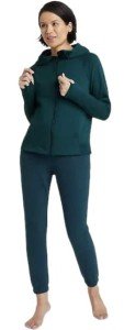 Women's Navy Cotton Fleece Jogger Pants - Medium