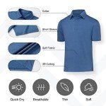 Men's Quick-Dry Golf Polo Shirts 3-Pack