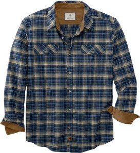 Men's Flannel Shirt in Midnight Army Plaid