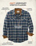 Men's Flannel Shirt in Midnight Army Plaid