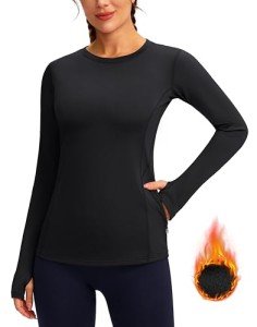 Women's Thermal Fleece Long Sleeve Workout Top