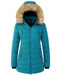 Wantdo Women's Teal Blue Insulated Puffer Coat