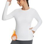 BALEAF Women's Fleece Lined Thermal Workout Top