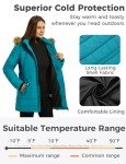 Wantdo Women's Teal Blue Insulated Puffer Coat