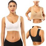 3-Pack Seamless Yoga Bras with Removable Pads