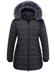 Plus Size Women's Detachable Hood Puffer Jacket