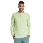 All in Motion Men's Green Waffle-Knit Henley Top