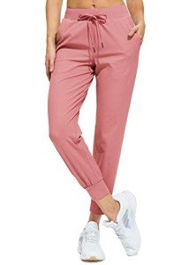 Libin Women's Tapered Joggers with Pockets - Mauve