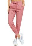 Libin Women's Tapered Joggers with Pockets - Mauve