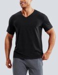 MIER Men's Moisture-Wicking V-Neck Workout Tee