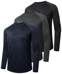 Men's 3-Pack UV Protection Long Sleeve Active Shirts