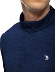 Men's Moisture-Wicking 1/4 Zip Running Shirt - Navy