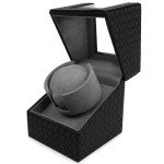 Prismatic Leather Watch Winder with Quiet Motor