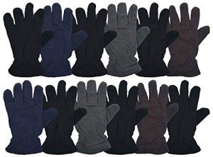 12 Pairs of Soft Winter Fleece Sports Gloves
