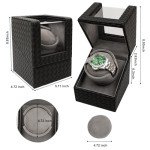 Prismatic Leather Watch Winder with Quiet Motor