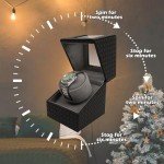 Prismatic Leather Watch Winder with Quiet Motor