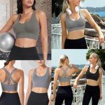 High Impact Women's Sports Bra - Strappy Grey