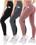 3-Pack High Waisted Pockets Leggings for Women