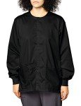 Plus-Size Black Snap Front Activewear Jacket