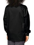 Plus-Size Black Snap Front Activewear Jacket