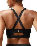 High Support Black Sports Bra for Active Women