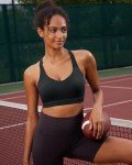 High Support Black Sports Bra for Active Women