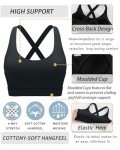 High Support Black Sports Bra for Active Women
