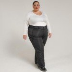 Plus Size Women's Skiing Pants - Black 4X Short