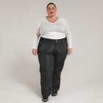 Plus Size Women's Skiing Pants - Black 4X Short