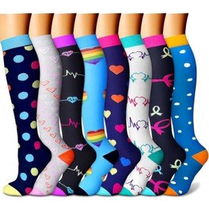 Compression Socks for All-Day Support (8 Pairs)