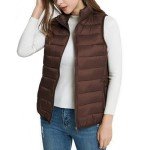 All In Motion Women's Lightweight Brown Puffer Vest
