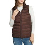 All In Motion Women's Lightweight Brown Puffer Vest