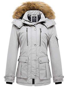 Wantdo Women's Thick Quilted Puffer Coat - Gray