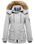 Wantdo Women's Thick Quilted Puffer Coat - Gray