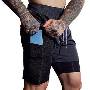 Men's 2-in-1 Running Shorts with Compression Liner