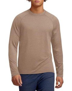 Men's Long Sleeve Thermal Athletic Shirt - Camel