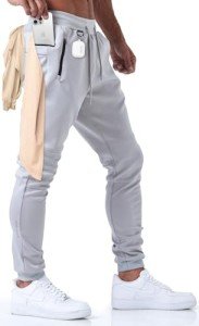 Slim-Fit Men's Workout Joggers with Zipper Pockets
