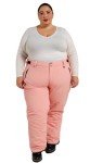 Plus Size Women's Snow Skiing Pants - Pale Pink