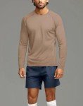 Men's Long Sleeve Thermal Athletic Shirt - Camel