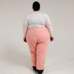Plus Size Women's Snow Skiing Pants - Pale Pink