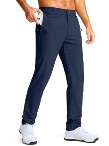 Men's Slim Fit Stretch Golf Pants with Pockets