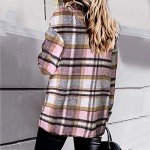 Cozy Plaid Waffle Shirt Jacket for Women