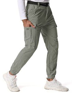 Men's Lightweight Cargo Joggers with 6 Pockets