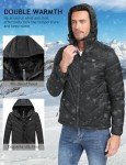 Men's Insulated Fleece Running Jacket with Hood