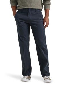 Lee Men's Navy Active Straight-Leg Pants, 36W x 34L